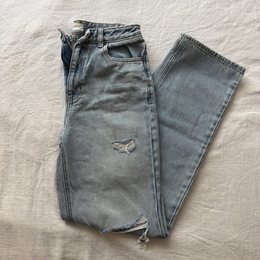 Pacsun High-Waisted Distressed Blue Jeans